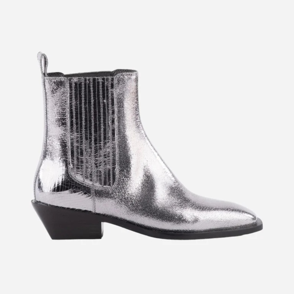 Seychelles Metallic Silver Ankle Booties